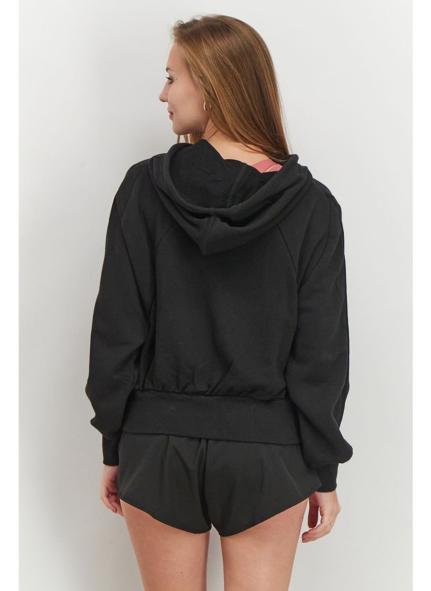 PUMA Women Sportswear Fit Long Sleeve Running Sweatshirt, Black  - Image 2
