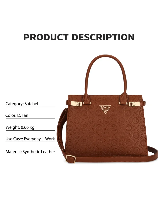 Lavie Signature Women's Michigan Satchel Handbag (D.Tan)