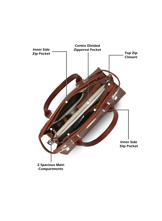 Lavie Signature Women's Michigan Satchel Handbag (D.Tan)