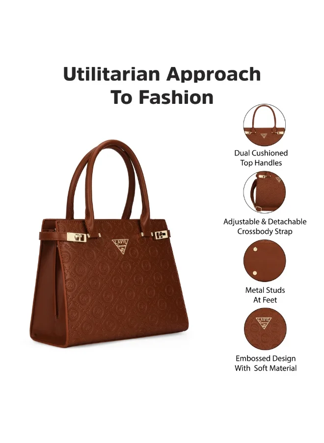 Lavie Signature Women's Michigan Satchel Handbag (D.Tan)