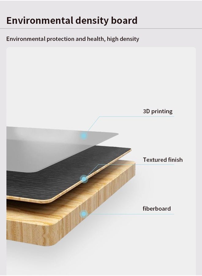 Ammar Space - Black Marbled Portable Foldable Dining Table Thickened Table Legs Square Wooden Face Kitchen Table Space Saving Dinner Table Office Table for Indoor/Outdoor - Image 1