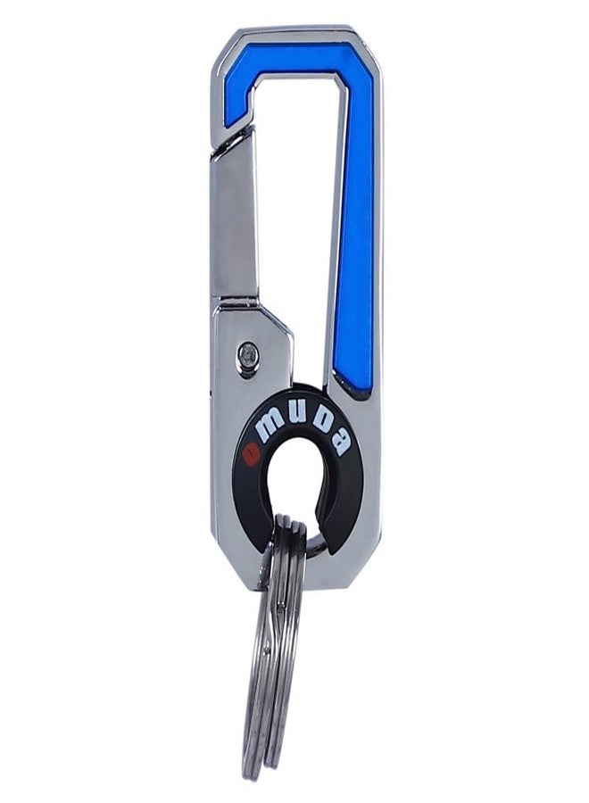 Omuda Premium and Stylish Hook Locking Metal Key Chain for Men & Women & for Gift (M-3749 Blue) - Image 1