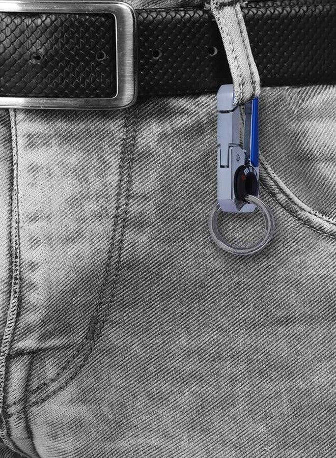 Omuda Premium and Stylish Hook Locking Metal Key Chain for Men & Women & for Gift (M-3749 Blue) - Image 5