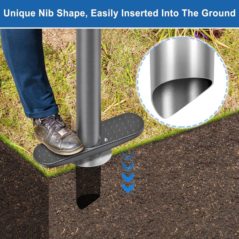 BeneLabel Garden Bulb Planter Tool with Adjustable Digging Depth from 3 to 6 Inch Grass Plugger Tool with Long Handle Bulb Transplanter Tool for Digging, Planting, Grass Repair - Image 3