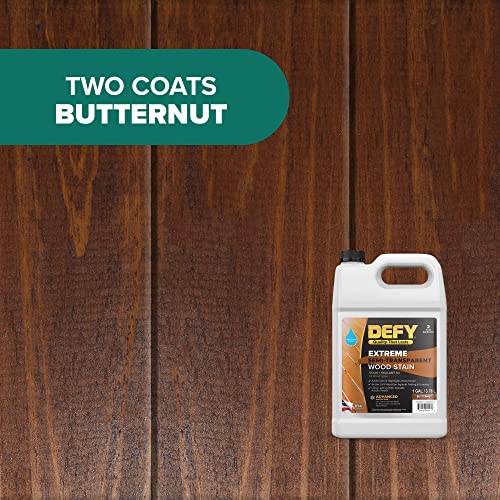 DEFY Extreme Wood Stain and Sealer in One - 1 Gallon Semi-Transparent Waterproof Coating for All Wood Types - Butternut - Image 3