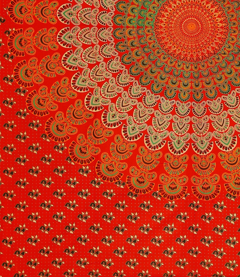 Pure Comfort 100% Cotton Mandala Print King Size Double Bedsheet with 2 Pillow Covers - Image 2