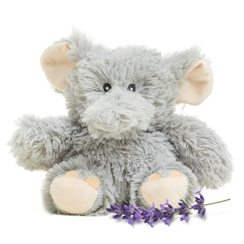 warmies Junior Microwavable  Weighted Stuffed Animals Elephant  Heated Stuffed Animal Plushie for Warmth  Comfort  Cute Soft Plush Toys for Adults  Children Boys Girls Babies  Toddlers
