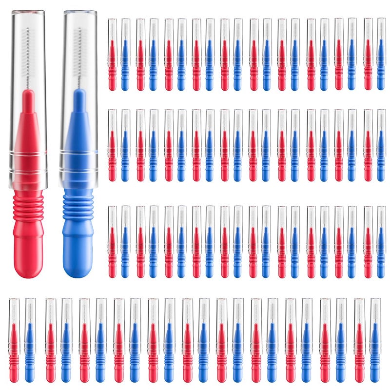 RAZOKO Interdental Brush, Flossing Head,Easy Use Tooth Cleaning Tool (1Pack(2.5mm/3mm)-88pcs) - Image 1