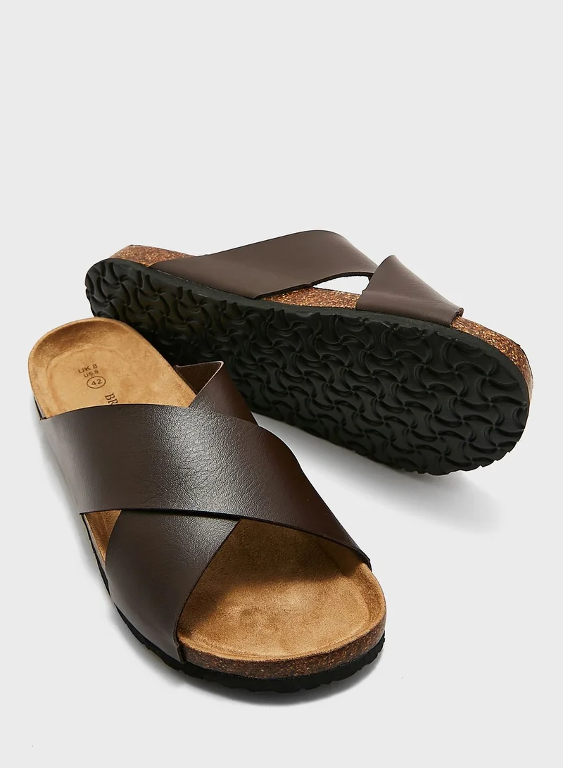 BRAVE SOUL Dawson Cross Strap Sandals