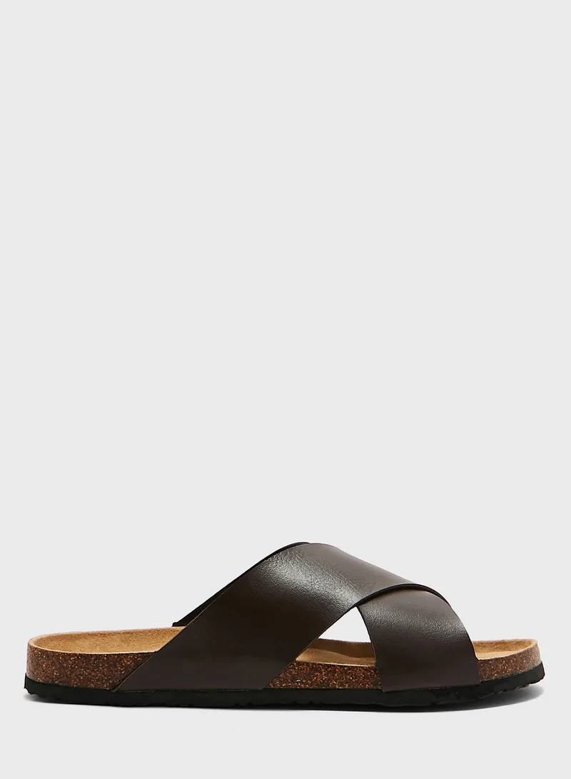 BRAVE SOUL Dawson Cross Strap Sandals
