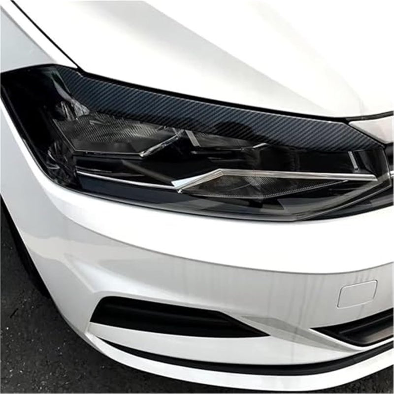 DEMULAX Carbon Fiber Look Headlight Eyebrow for VW Polo - Image 3