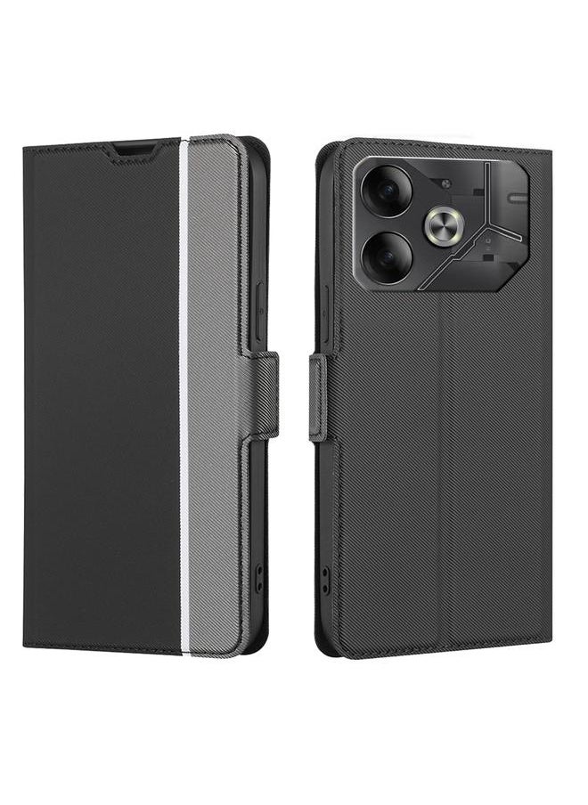 erorex Case For Tecno Pova 6 5G Twill Texture Side Button Leather Phone Case  - Image 1