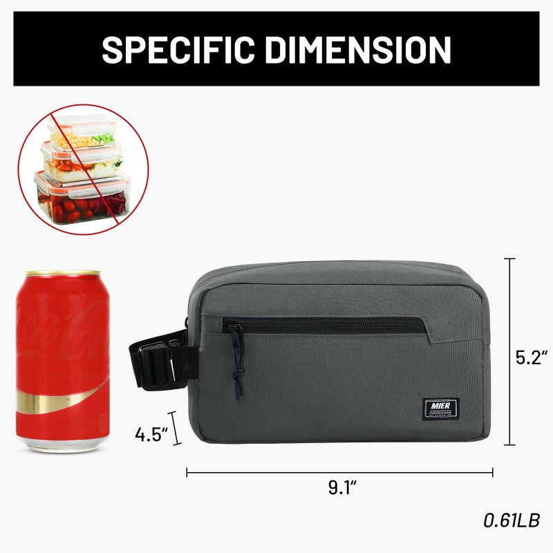 MIER Freezable Snack Bags Small Frozen Mini Cooler Lunch Bag Freezer Insulated Pouch for Adults Work Travel On-the-go,Gary - Image 4