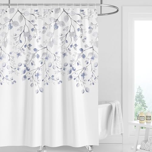 DEARARTBath Flower Shower Curtains 72W 72H inch Fabric Shower Curtain Set with Grommet and Hooks Water Resistant Waterproof Easy Care Machine Washable Easy Clear - Image 1
