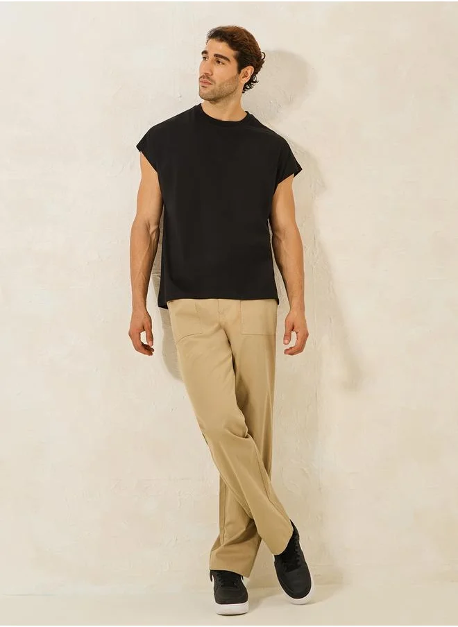 Styli Cap Sleeve Cotton Rich Oversized T-Shirt