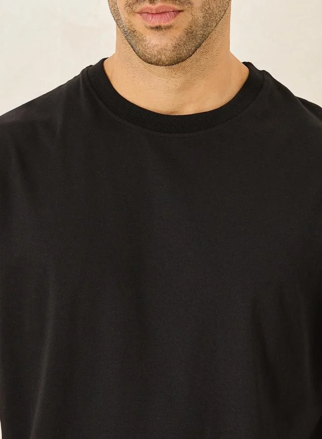 ستايلي Cap Sleeve Cotton Rich Oversized T-Shirt