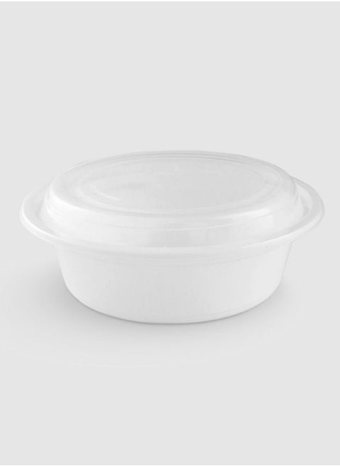 Disposable Round Microwave Container 16 OZ Clear  with Lid