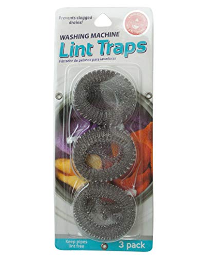Brite Concepts Stainless Steel Washing Machine Lint Traps Washer Hose Lint Remover with Cable Ties  3 Count Per Pack