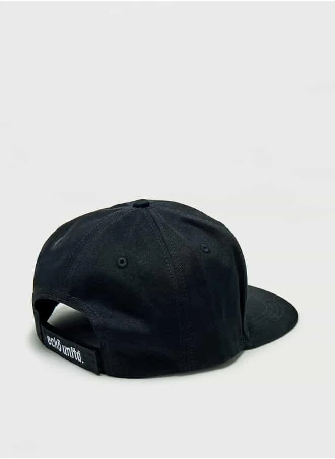 Ecko Unltd. Ecko Logo Embroidered Cap with Hook and Loop Strap Closure
