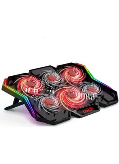 RGB Led Gaming Laptop Notebook Cooler - 6 Fans 7 Stage - Fan Speed Control - pzsku/Z86176E7F2983D3EFE118Z/45/_/1728063108/c9d66256-bc56-472e-8630-8918440644cf