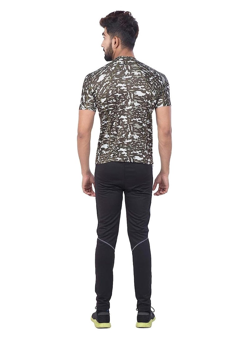 DSC DSC-37 Men’s Half Sleeve Sports T-Shirt Medium – Olive | Quick-Dry Polyester Round Neck Tee for Cricket, Gym, Training & Outdoor | Comfortable, Lightweight & Breathable - Image 3