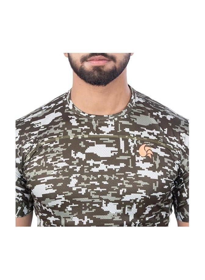 DSC DSC-37 Men’s Half Sleeve Sports T-Shirt Medium – Olive | Quick-Dry Polyester Round Neck Tee for Cricket, Gym, Training & Outdoor | Comfortable, Lightweight & Breathable - Image 4