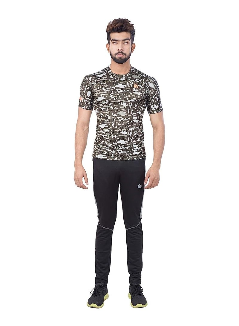 DSC DSC-37 Men’s Half Sleeve Sports T-Shirt Medium – Olive | Quick-Dry Polyester Round Neck Tee for Cricket, Gym, Training & Outdoor | Comfortable, Lightweight & Breathable - Image 1