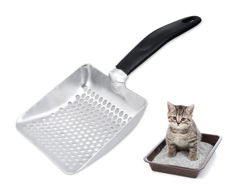 DS.DISTINCTIVE STYLE DS. DISTINCTIVE STYLE Cat Litter Scoop Deep Shovel Metal Sifter (Small Round Holes) - Image 1