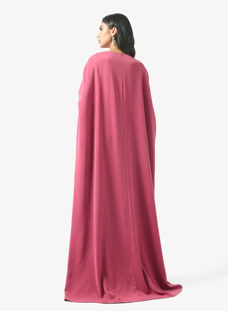 Akadia Fashion Two Pcs Crystal Cape Set