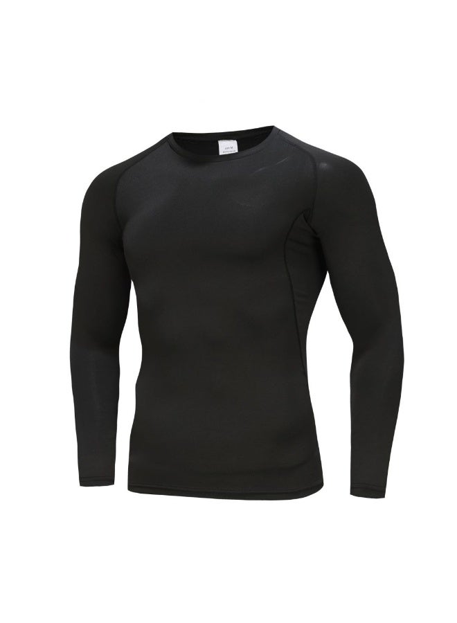 Men's Shapewear Sports Top, Quick-Dry Crew Neck Slim-Fit Long-Sleeve T-Shirt, Body Shaping Undershirt, Abdominal Control Shapewear for Fitness - Image 2