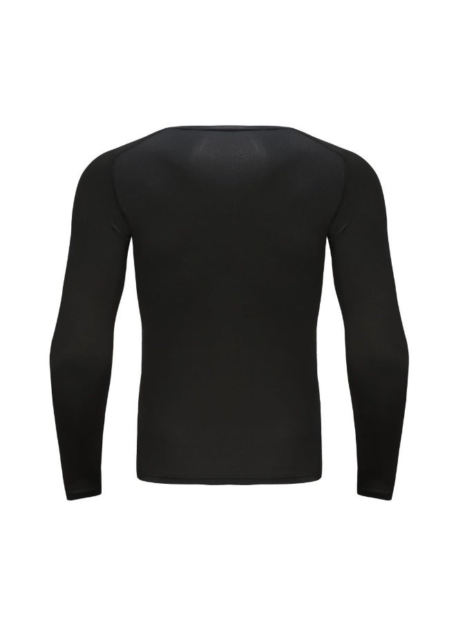 Men's Shapewear Sports Top, Quick-Dry Crew Neck Slim-Fit Long-Sleeve T-Shirt, Body Shaping Undershirt, Abdominal Control Shapewear for Fitness - Image 3