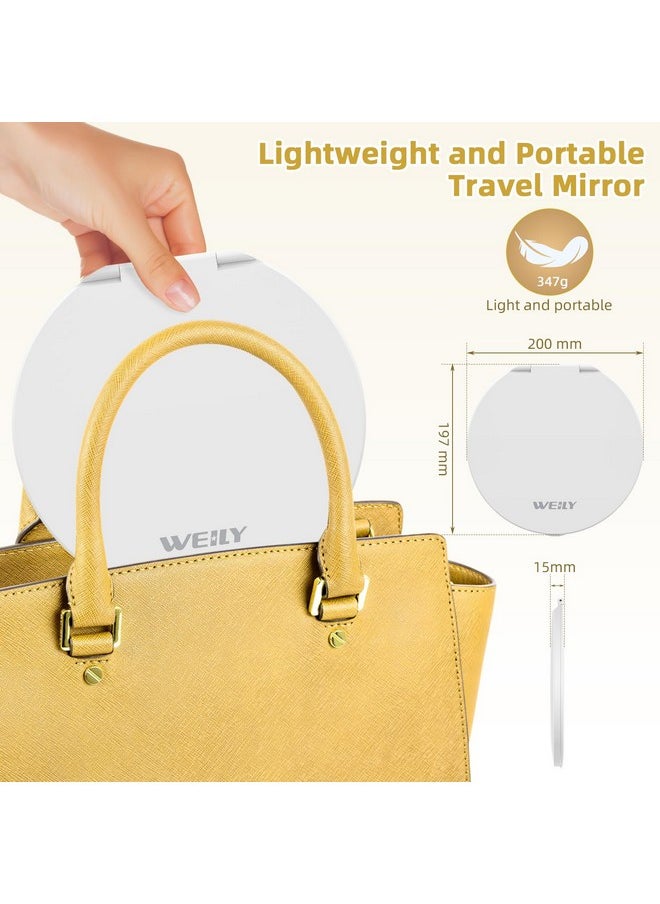 WEILY Makeup Mirror With Lights Travel Mirror With 3 Color Lighting And Dimmable Touch Screen Usb Rechargeable And 300° Rotating Lighted Makeup Mirror Gifts For Women  - Image 2