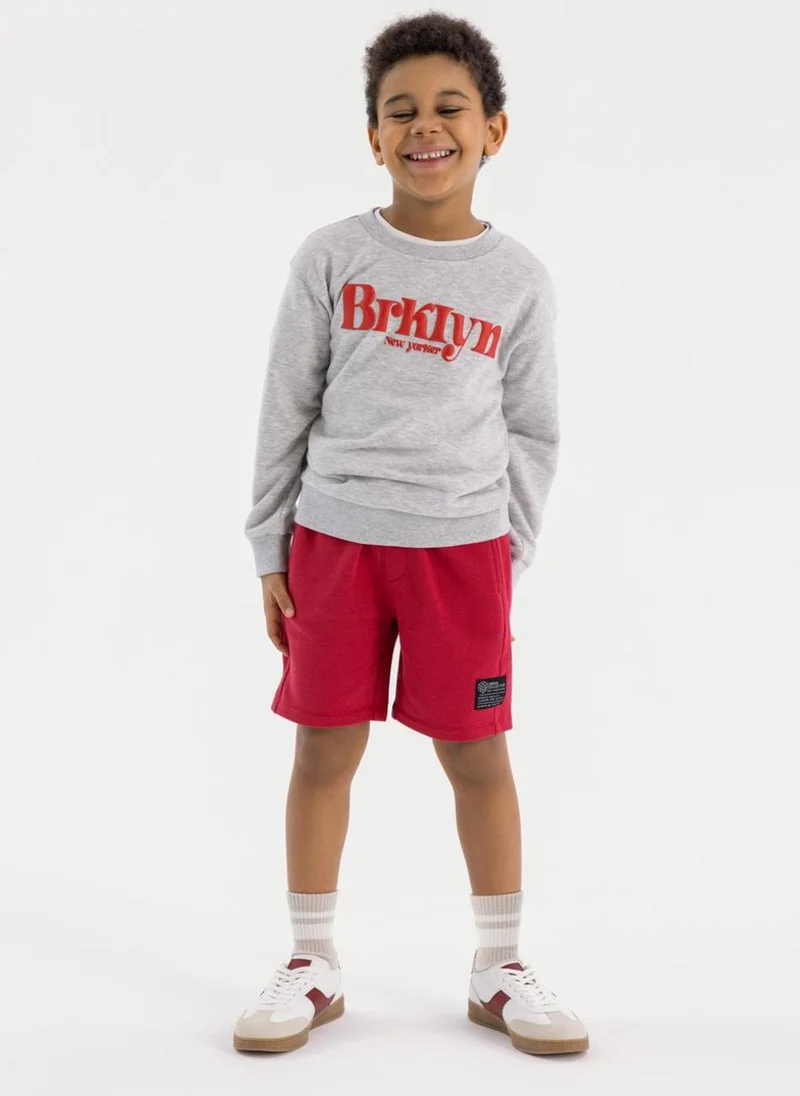 MINOTI Teen Boys Fleece Shorts with Rib