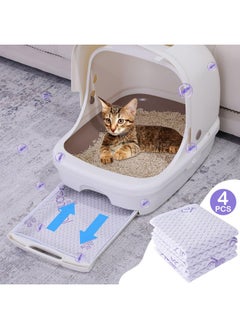 4 Pcs Washable Cat Pee Pads For Litter Box, Reusable Lavender Scented Waterproof Pet Pee Pads With Heavy Absorbency, NonSlip Puppy Pads Potty Training Pads For Whelping,Potty,Training,Playpen