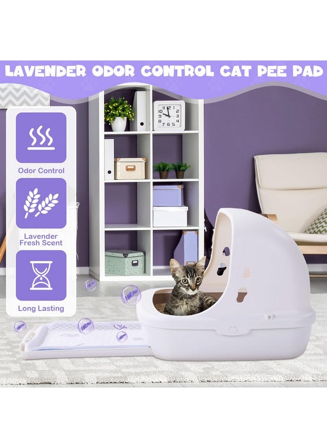 ROYALAY - 4 Pcs Washable Cat Pee Pads For Litter Box, Reusable Lavender Scented Waterproof Pet Pee Pads With Heavy Absorbency, NonSlip Puppy Pads Potty Training Pads For Whelping,Potty,Training,Playpen - Image 1