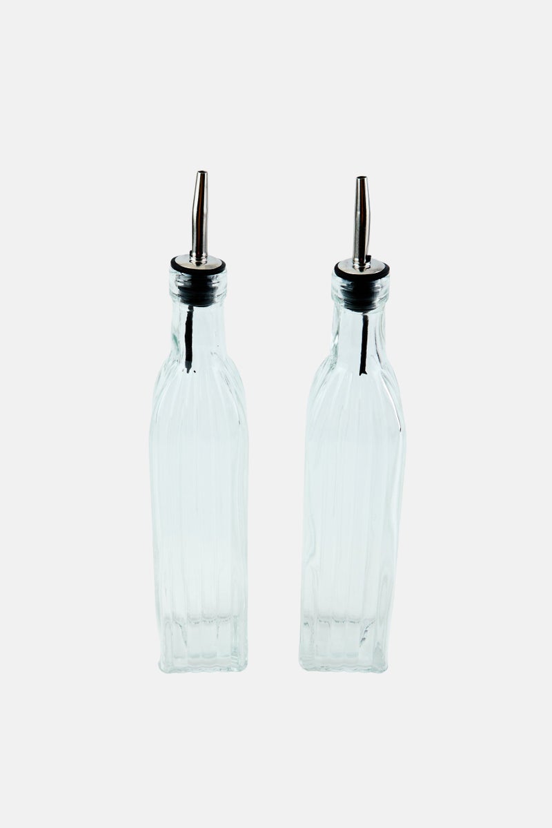 Precious Home 2 Piece Milan Oil And Vinegar Set 488ml, Transparent  - Image 3
