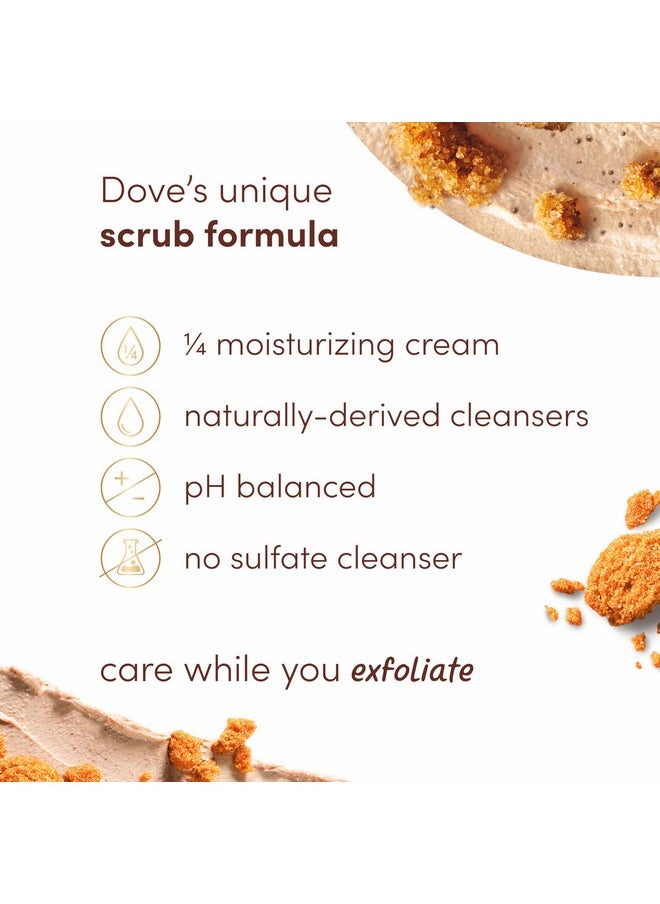 Dove Dove Scrub Brown Sugar & Coconut Butter For Silky Smooth Skin Body Scrub Exfoliates & Restores Skin's Natural Nutrients 10.5 oz  - Image 4