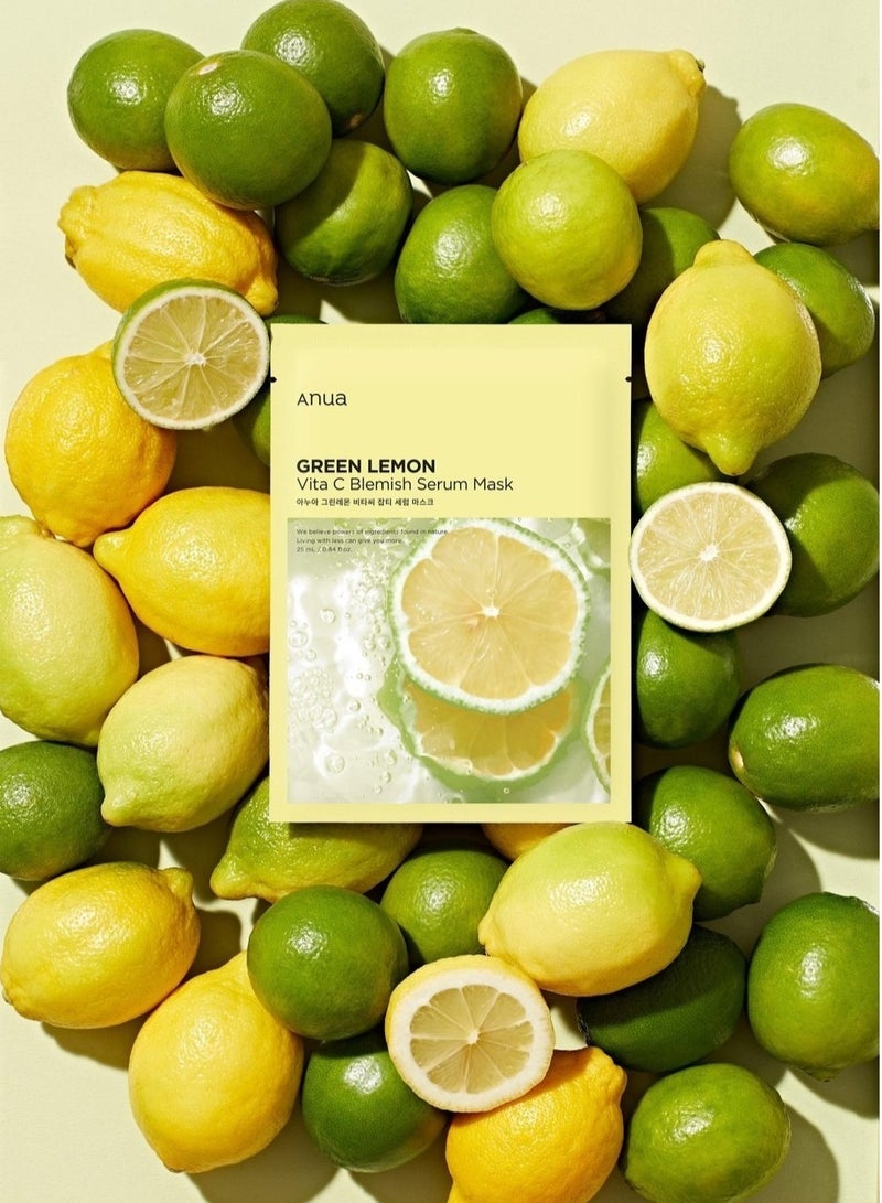 Anua Wonder ANUA GREEN LEMON VITA C BLEMISH SERUM MASK 1pc - Image 4