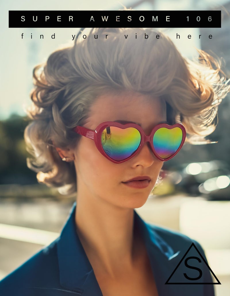SA106 Womens Mirrored Rusta Mirror Lens Plastic Frame Heart Shape Sunglasses (Black) - Image 2