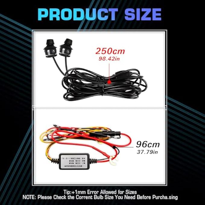 rayihni Car Side Rearview Mirror Welcome Lights Dynamic Projectio Laser Light Decoration Ambient Lamps White Angel Wings Light Angel Wings Light - Image 3