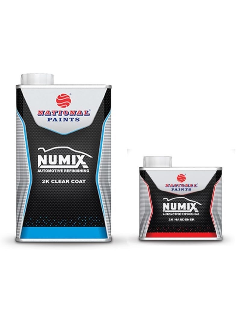 Numix MS 700 Clear Coat FAST - 1 Liter + Hardener (0.5 Liter) Specially Designed for Automotive - Image 1