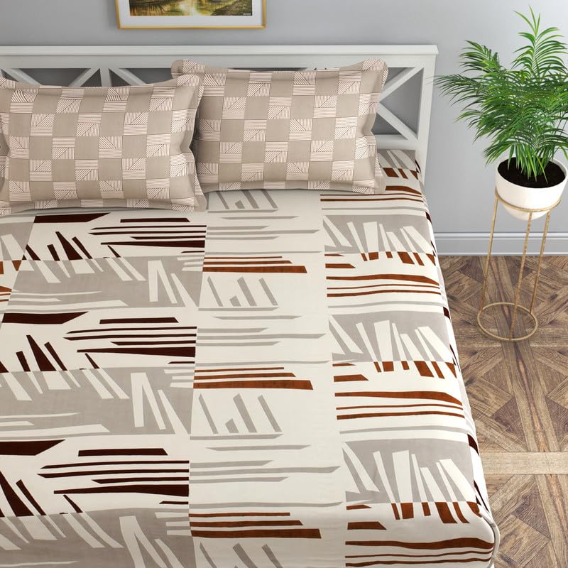 Florida Rose Cotton Reversible AC Comforter Set King Size with 1 bedsheet and 2 Pillow Covers | 4 Pcs Bedding Set with Bag - Mustard - Image 5
