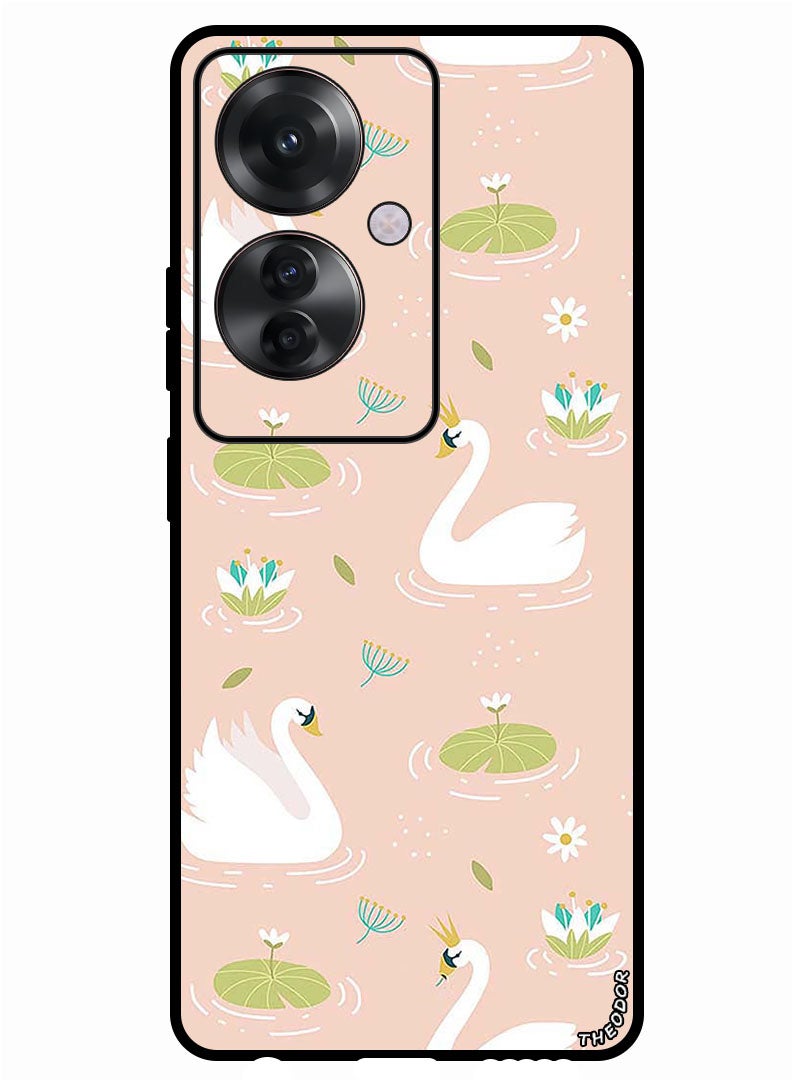 Theodor Protective Case Anti Scratch Shock Proof Bumper Cover For Oppo F25 Pro Swans - Image 1