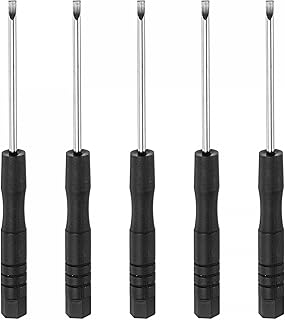 uxcell uxcell Mini Slotted Screwdriver, 2.0mm Flat Head for Watch Eyeglasses Metal Buckle Electronics Repair, 5 Pcs  - Image 1