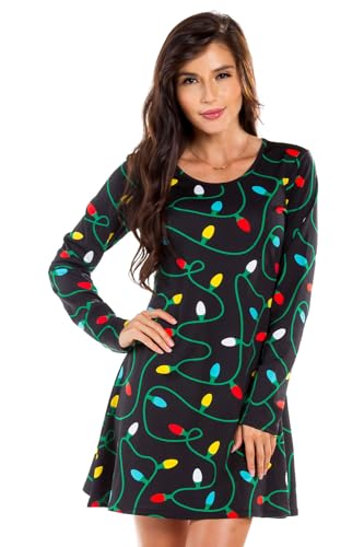 Tipsy Elves Women's Christmas Twinkle Light Dress Size Medium - Image 1