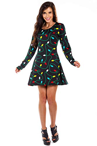 Tipsy Elves Women's Christmas Twinkle Light Dress Size Medium - Image 4