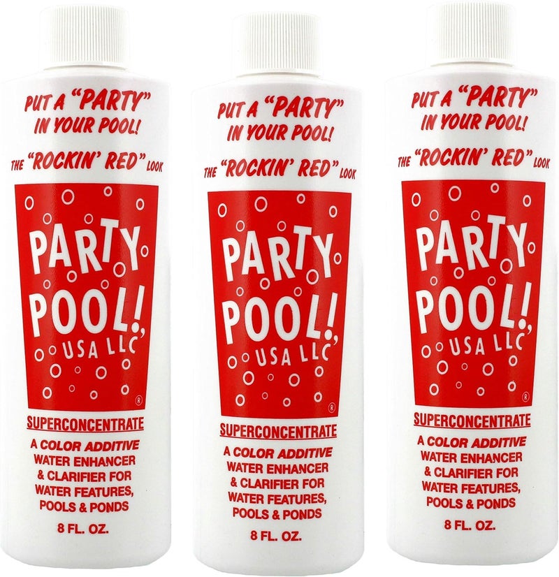 Party Pool LLC 3 Pack - Party Pool Color Additive Rockin Red - Image 1