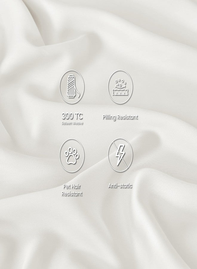 GOKOTTA Fitted Sheet Only - 16 Inch Pocket Bamboo Rayon Fitted Sheet, Super Soft and Cooling Bottom Sheet with 4 Elastic Corner Straps(Cream White, King Size) - Image 5