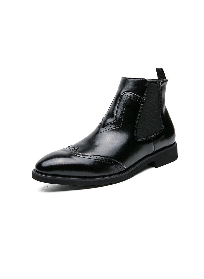 KUYING New Men's Casual Leather Boots - Image 1