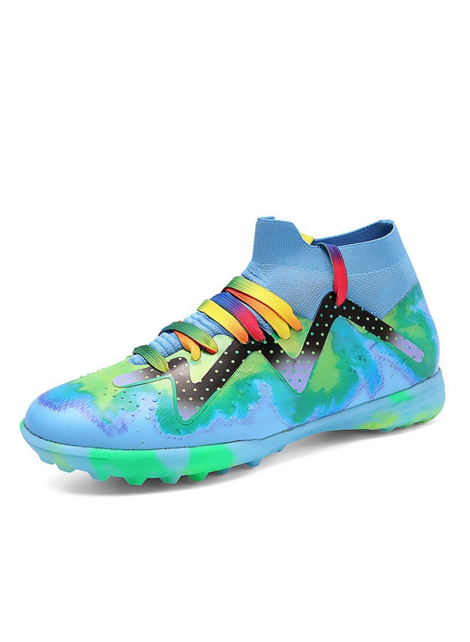X807 Broken Nail Moon Football Shoes Boys And Girls Children Teenagers Students Tf Broken Nails Artificial Lawn Competition Training Shoes